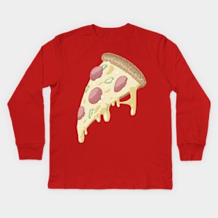 Pizza Slice Kids Long Sleeve T-Shirt